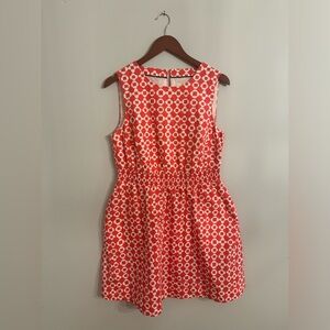 Sleeveless pink & white Biden dress with pockets! Size 8R